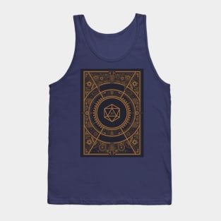 Retro Steampunk Polyhedral 20 Sided Dice Critical Hit Tank Top